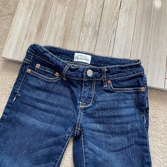 Aeropostale Aero Juniors 00 Denim Bermuda Cuffable Fringe Hem Jean Shorts Summer - Picture 6 of 11